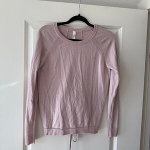 Lululemon Women's Pink Lace Up Back Sweater